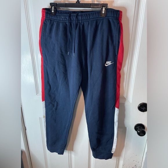 Nike blue red and white striped sweatpants size xl - Picture 1 of 6
